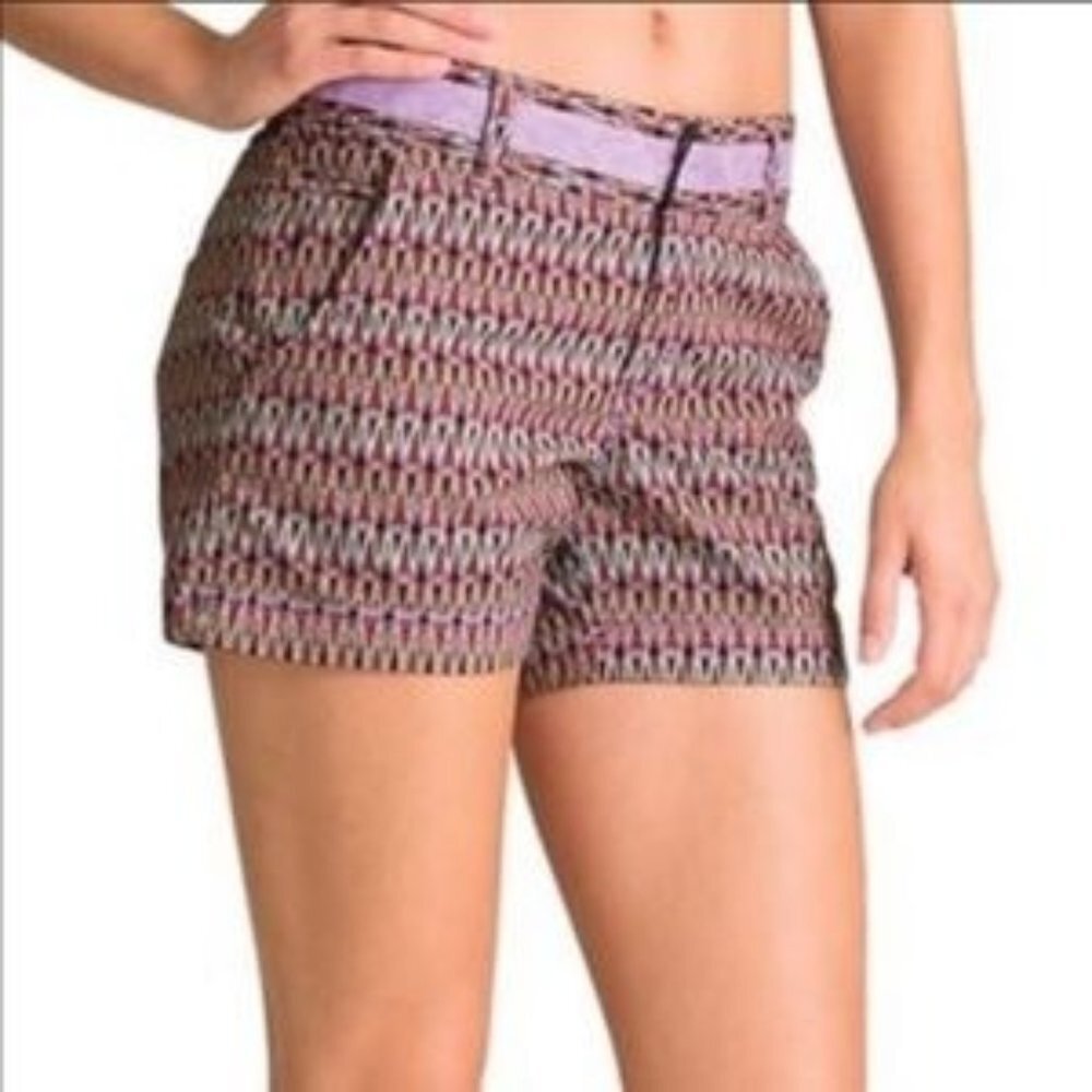 Athleta Women's Ariel Fo Sho Thistle Purple Shorts Pockets Geometric Size 0